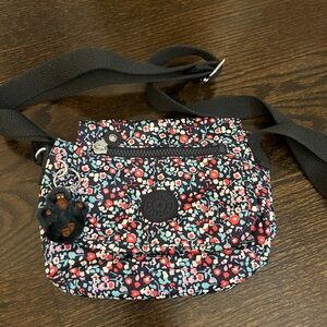 Kipling Black Floral Crossbody Bag
